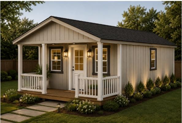 The Laurel — Crafted Backyard Home exterior rendering