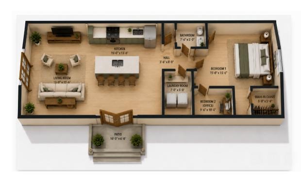 The Magnolia floor plan drawing