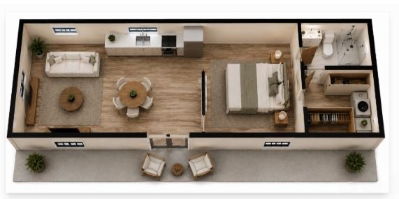The Olive Cottage floor plan drawing