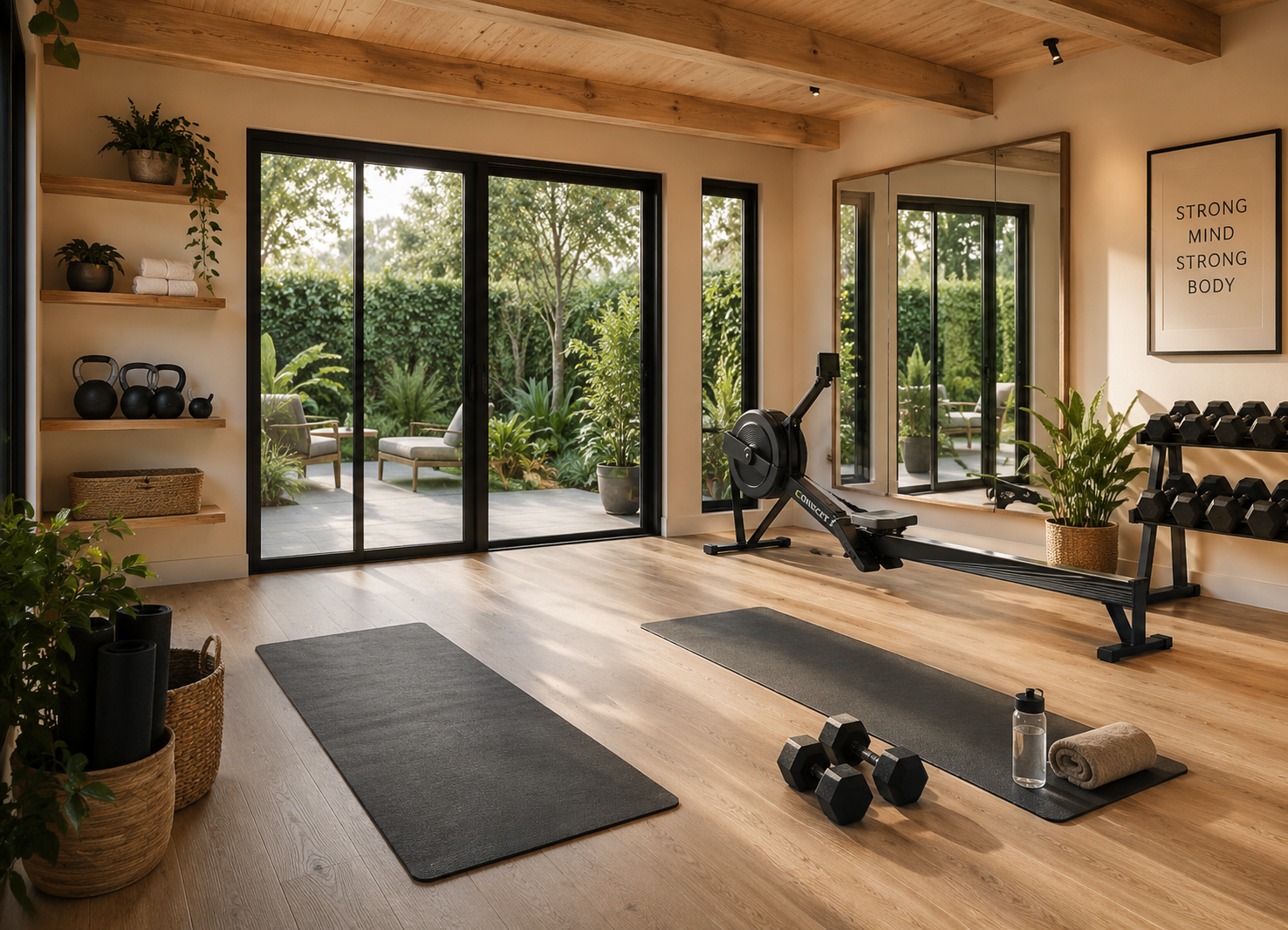 Fitness Studio — luxury backyard home by The Olive Wood Atelier