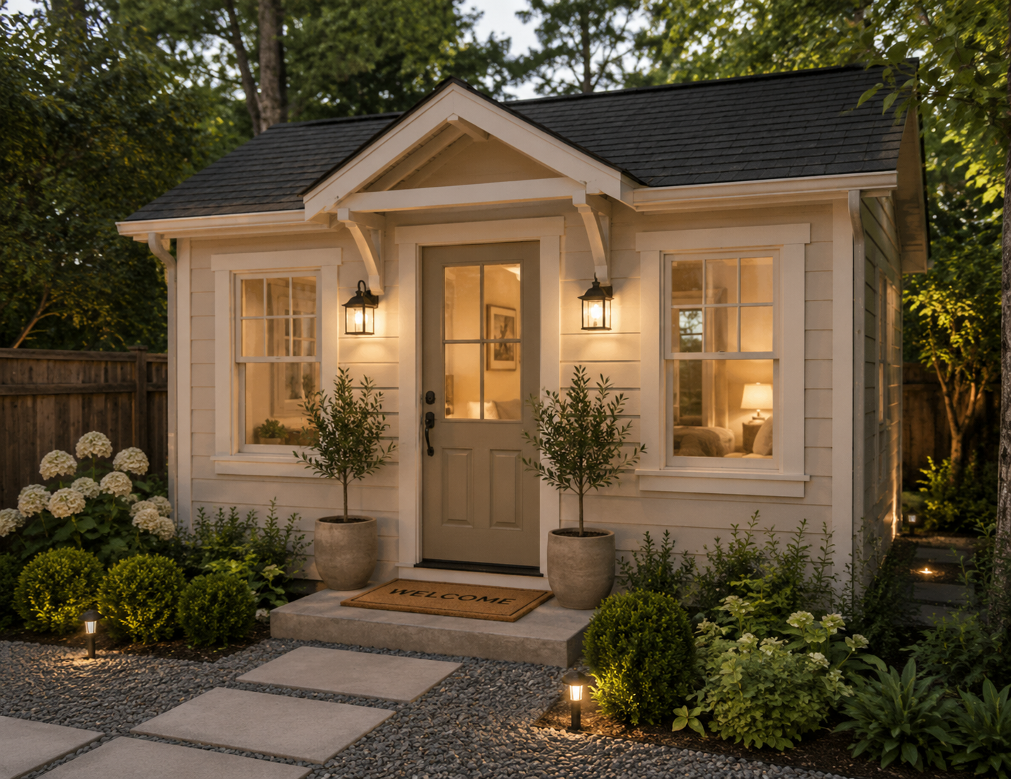 Guest Houses — luxury backyard home by The Olive Wood Atelier