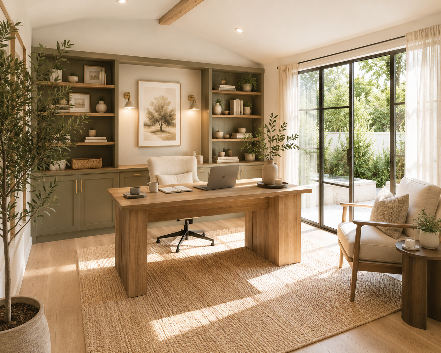 Home Office — luxury backyard home by The Olive Wood Atelier